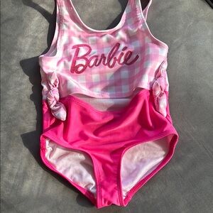 Barbie Pink Checkered Swimsuit